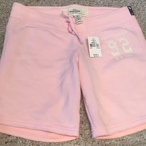 NWT Abercrombie Girls Light Pink Sweatpant Shorts